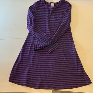 Purple striped dress(kids )